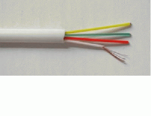 6P4C White 2 Pairs Telephone Cable